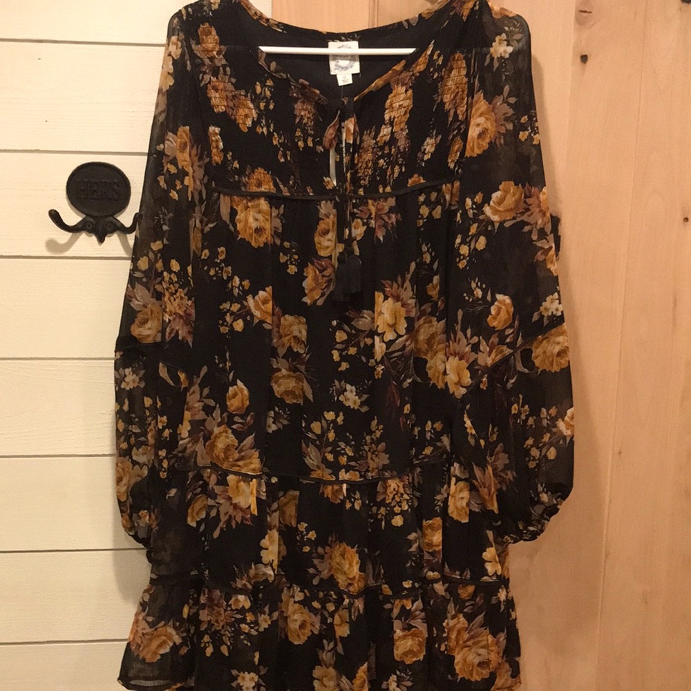 Smocked Floral Swing dress